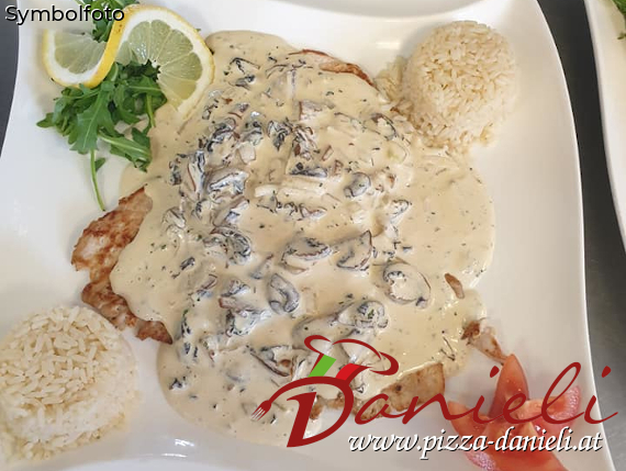 Hühnergyros; Danieliteller; gegrillte Hühnerbrust; Hühnerfilet am Spieß; Champignonschnitzel; Chickn Wings;